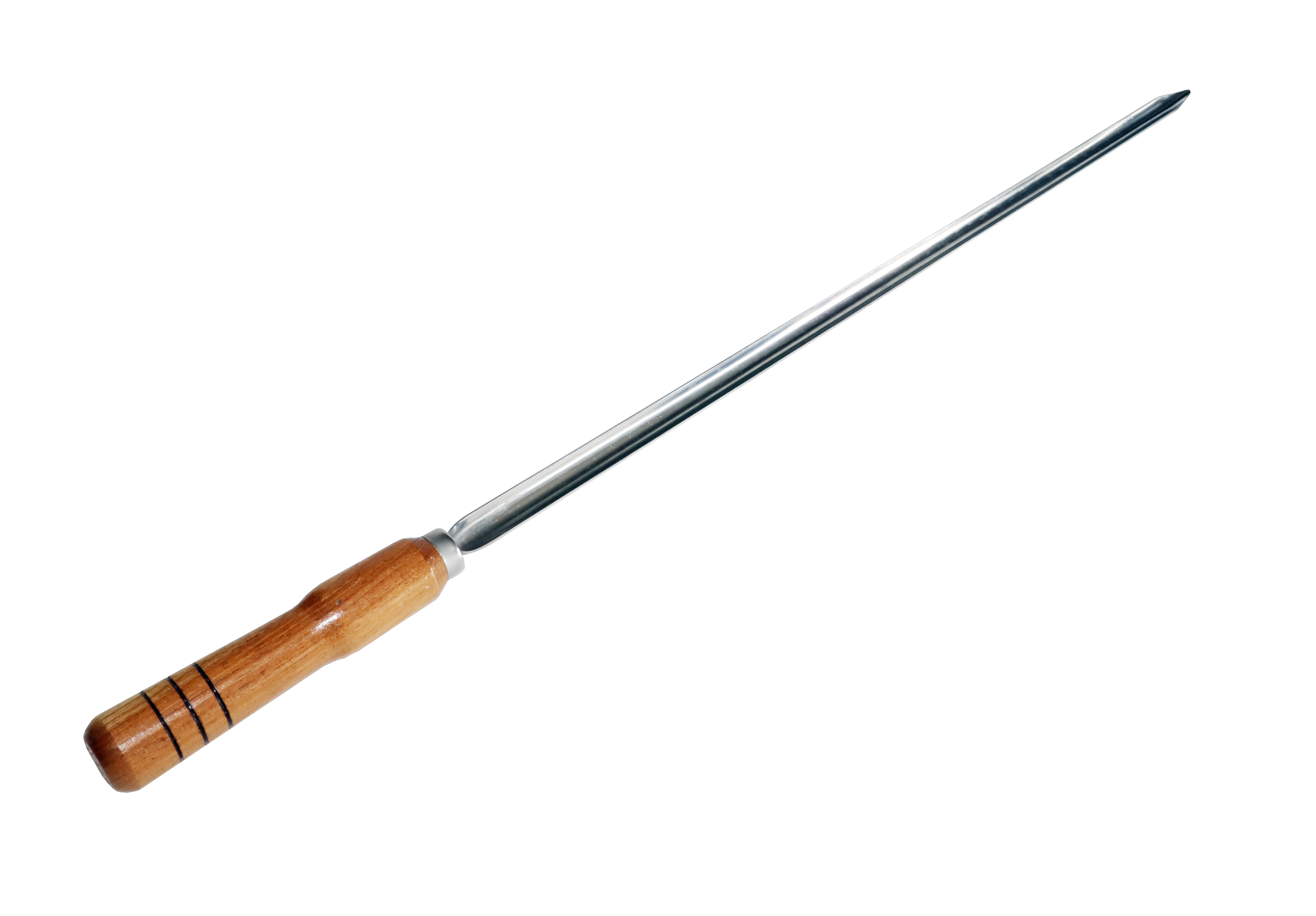 Espeto de Churrasco 70cm Aço Inox com Cabo de Madeira - Máquinas, Equipamentos e Utensílios Domésticos para Bares, Restaurantes, Lanchonetes, Supermercados, Cozinha Industrial.